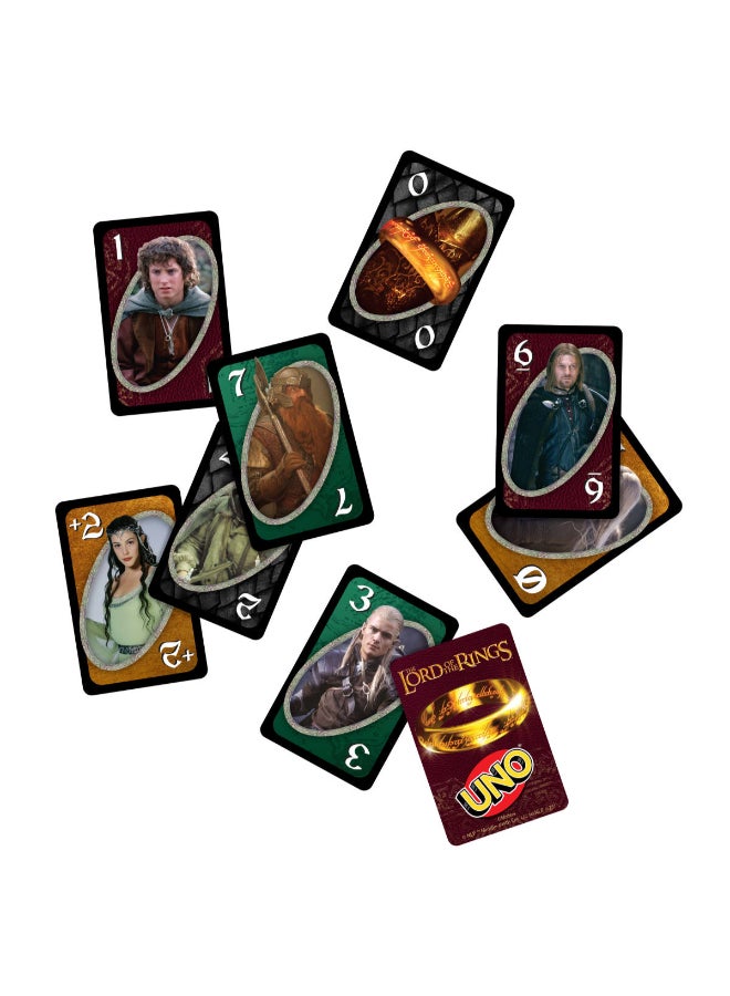 ماتيل جيمز UNO The Lord of The Rings Card Game for Kids, Adults & Families, Travel & Camping, Inspired by the Movies - Image 3